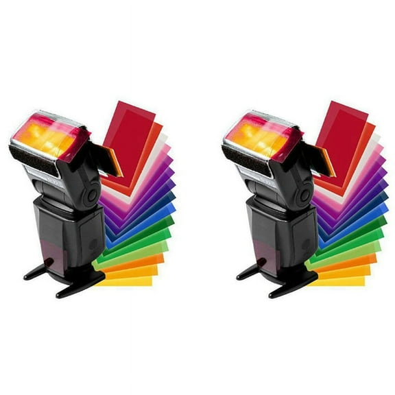 2 Set 12 Colors/Set Flash Speedlite Color Filters Cards for / Camera Photographic Gels Filter Speedlight