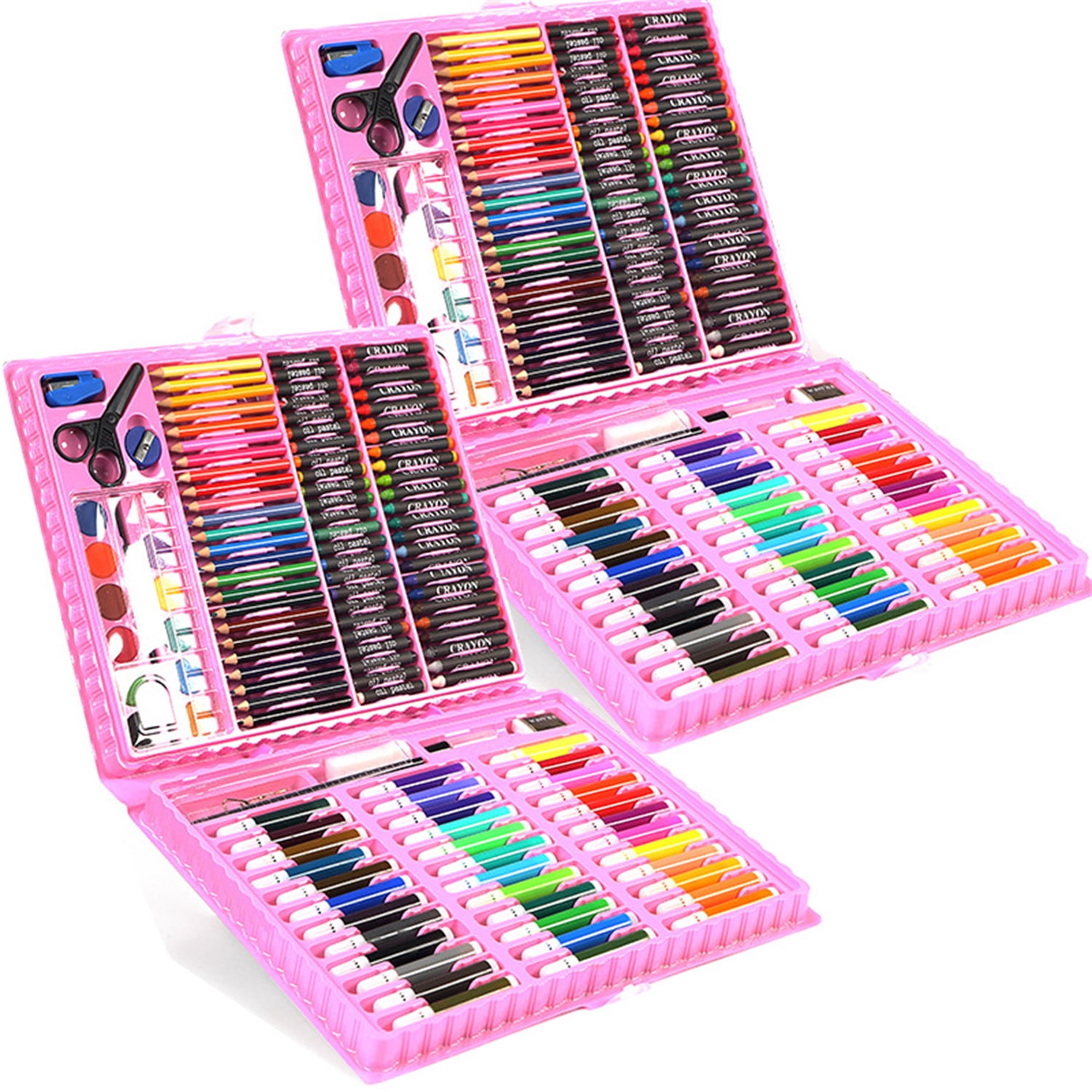 2 Set 150 Pcs Art Supplies Set for Kids,Bexikou Art Supplies Art Kits for Kids,Deluxe Drawing Painting Art Set,Drawing Art Kit for Artists Teens Boys Girls 4 5 6 7 8 9 10 11 12