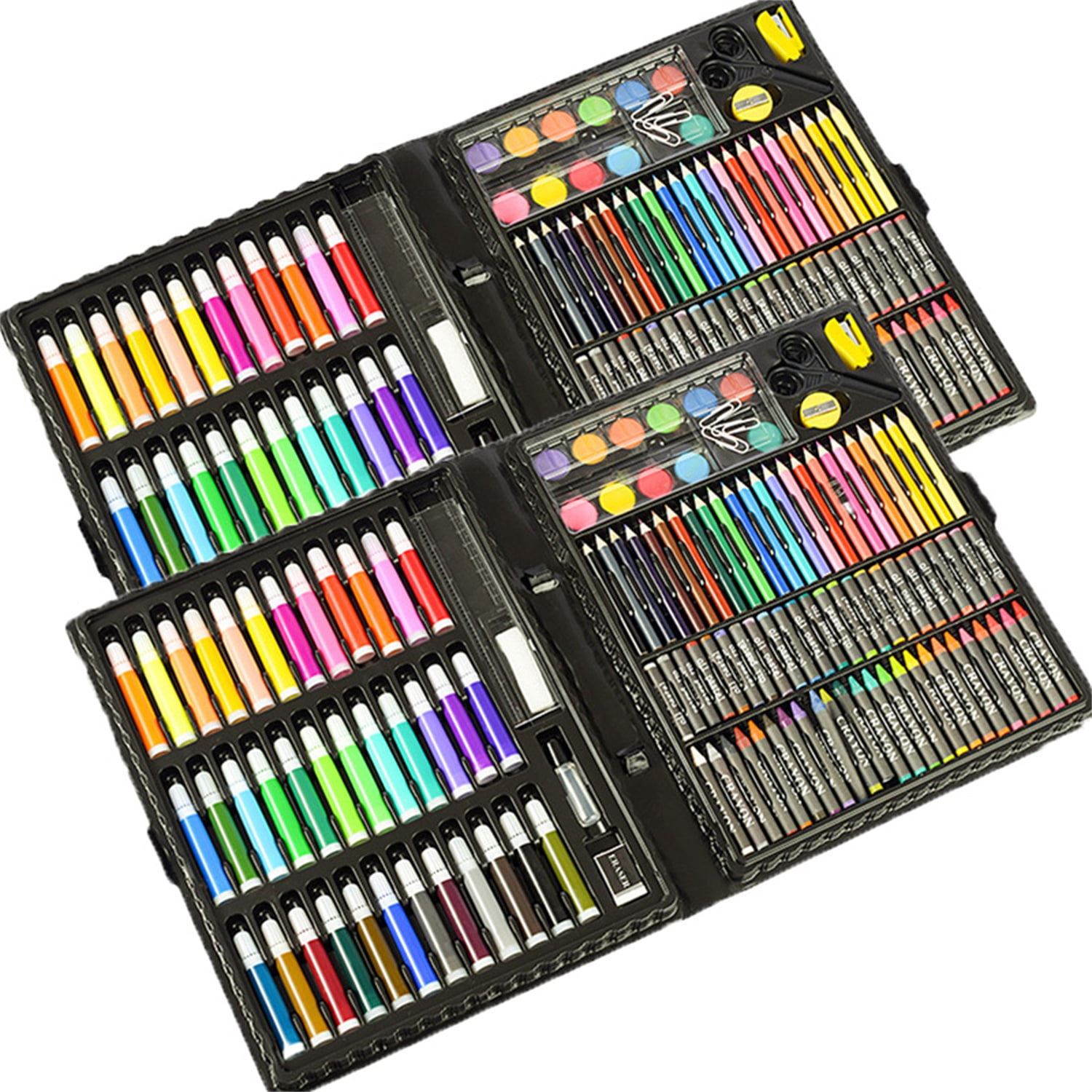 2 Set 150 Pcs Artist Painting Set,Bexikou Art Deluxe Set for Kids Girls Boys Teens,Drawing Painting Art Supplies,Complete Painting Kit for Adults, Artists(Pink)