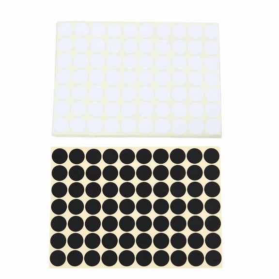 2 Set 19Mm Circles Round Code Stickers Self Adhesive Sticky Labels Black & White,15 x 70Pcs 19mm Code Dot Stickers,black & white