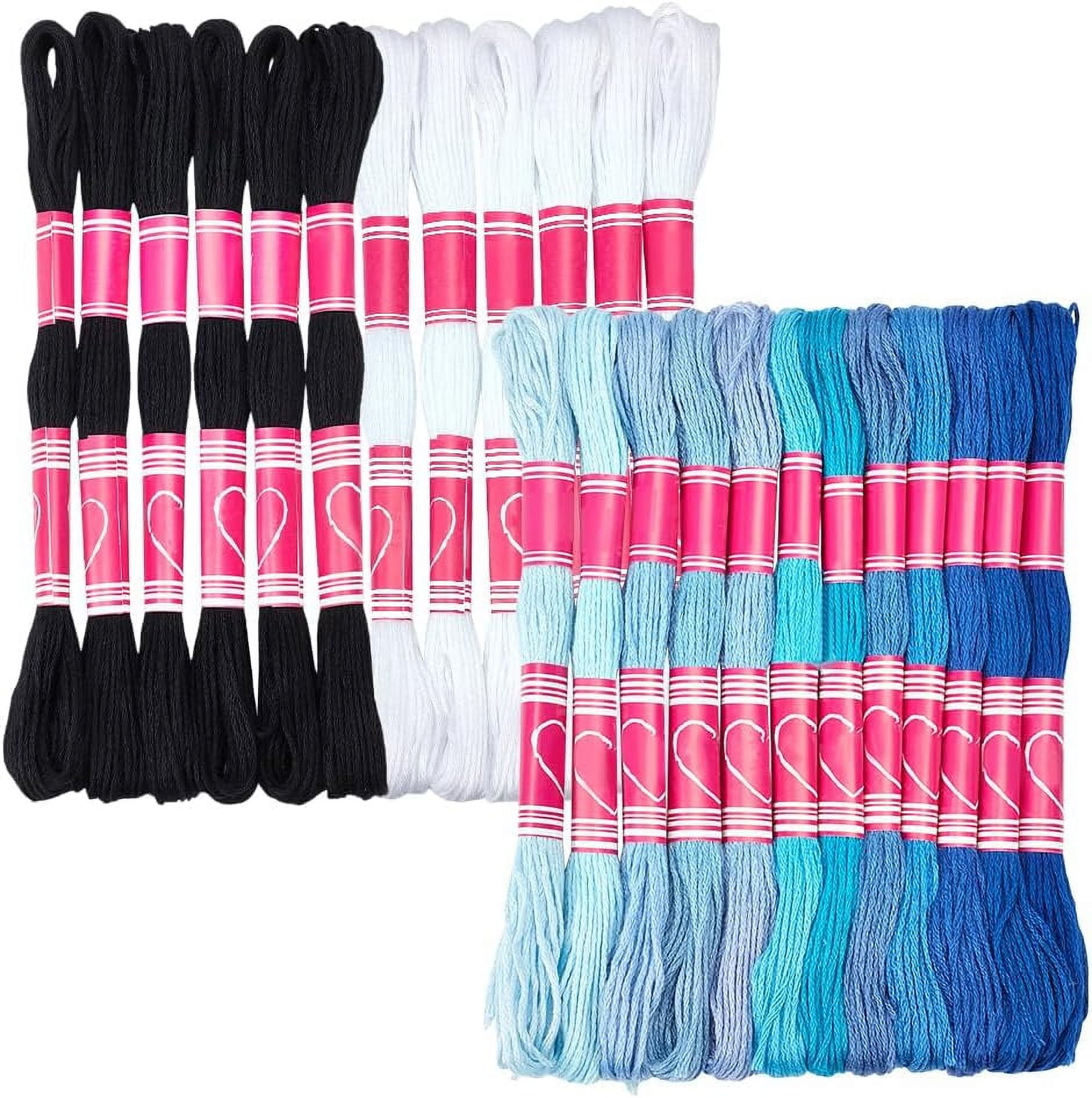 2 Set 2 Colors 6-Ply Polyester Embroidery Floss Cross Stitch Threads ...