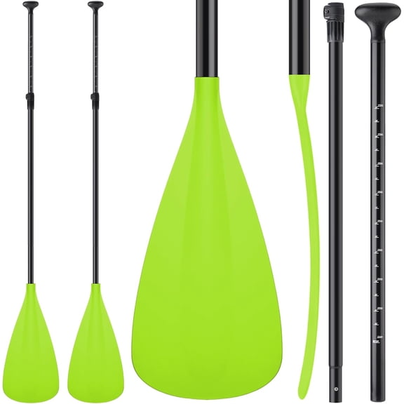 2 Set of 3 Pieces Sup Paddle Board Paddle Kayak Adjustable Stand up Oar Aluminum Alloy Lightweight Replacement Paddleboard Detachable Aluminum Alloy Shaft for Surfing Fishing