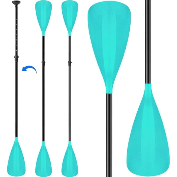 2 Set of 4 Pieces SUP Paddle Board Paddle Adjustable Lightweight Stand up 2 Use Oar for Paddleboard Kayak Boat Aluminum Alloy Shaft Detachable Floating Oars