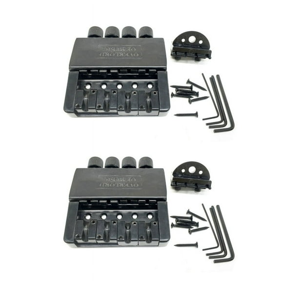 2 Set 4 String Headless Guitar Bridge System Electric Part for Replacement