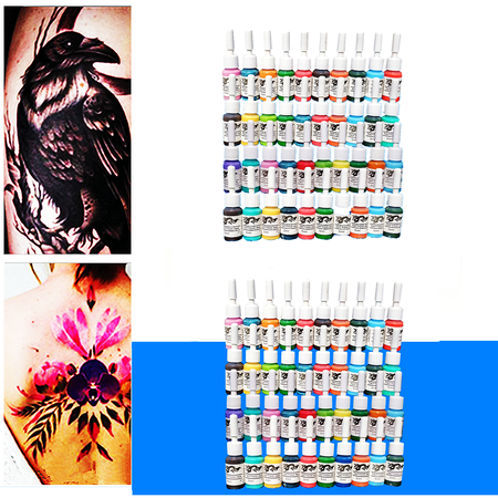 2 Set 40 Colors/Bottles Tattoo Ink Set Body Art Tattoo 5ml Permanent Makeup Professional Lism