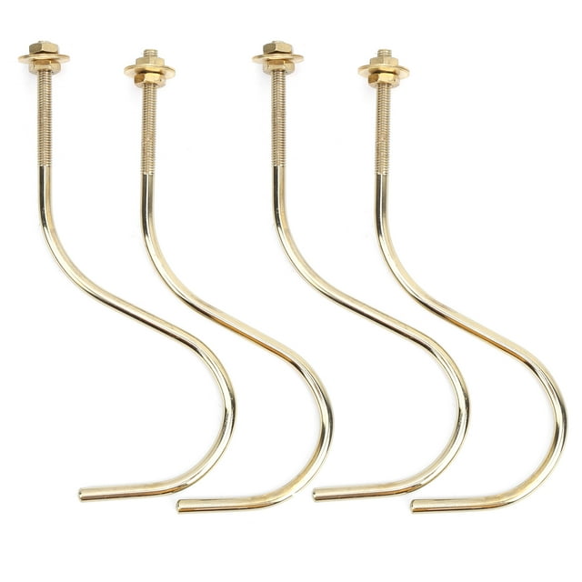2 Set 4pcs Copper Billiards Snooker Pool Table Edge Hook Cue Racks