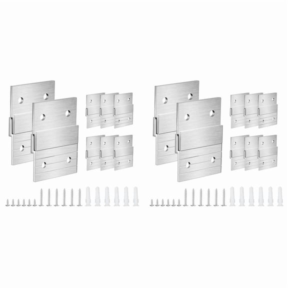 2 Set 5In French Cleat Hanger Heavy Duty Metal Hanger Photo Rack Art Frame Wall Hardware Z-Barfor Hook Mirror