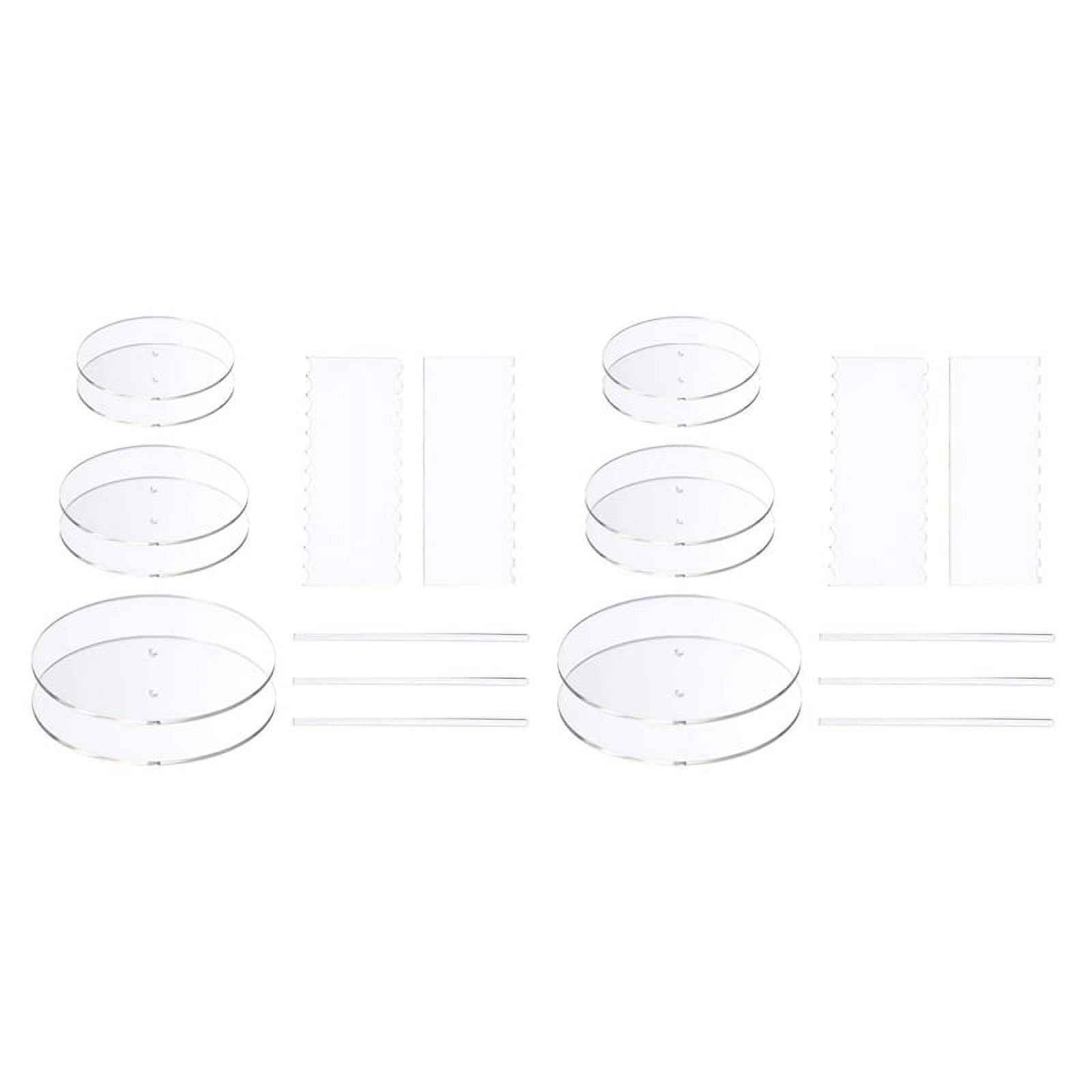 Spec101 Acrylic Cake Disc, 8.25 Inch 2 Pack - Round Acrylic Cake Disc Set,  Acrylic Disk for Cake Decorating, 1/8in Thick