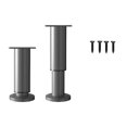 thumbnail image 1 of 2 Set Adjustable Metal Furniture Legs Sofa Support Legs for Bed Cabinet Table, 1 of 9