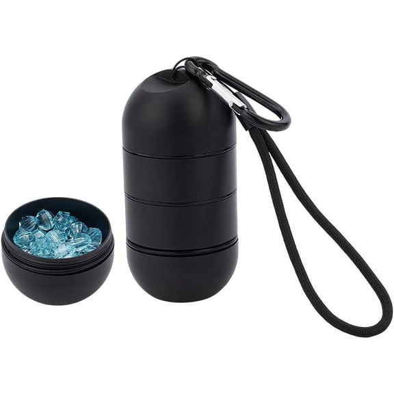 2 Set Aluminium Alloy Keychain for Storage Bin Black 24cm