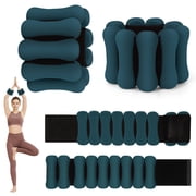 Cshidworld Wrist Weights, Set of 2 Ankle Weights for Women Men, Adjustable Wrist Weighted Bracelet for Home Gym Workout, Running, Yoga, Exercise, Strength Training, Pilates, 1LB Each