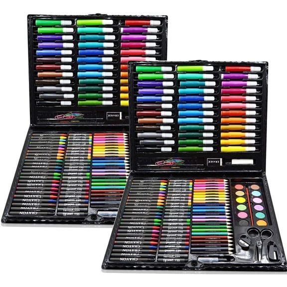 2 Set Art Supplies,Bexikou 150 Pack Deluxe Art Set Drawing Painting Supplies Kit, Arts and Crafts Painting Kit,Gifts for Artist Adults Teen Kids