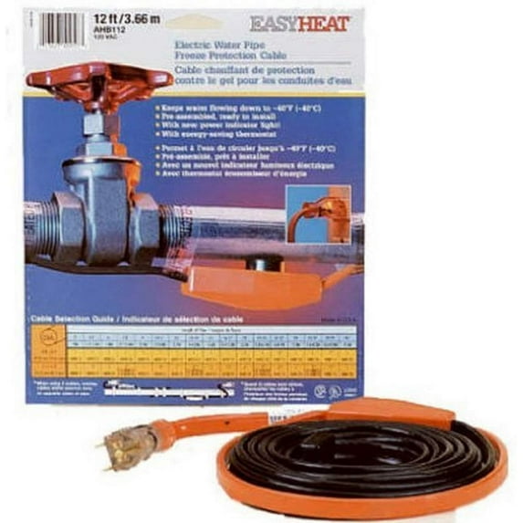 2 Set Brand Easy Heat Model AHB-118 Product Cold Weather Valve and Pipe Heating Cable, 18-Feet