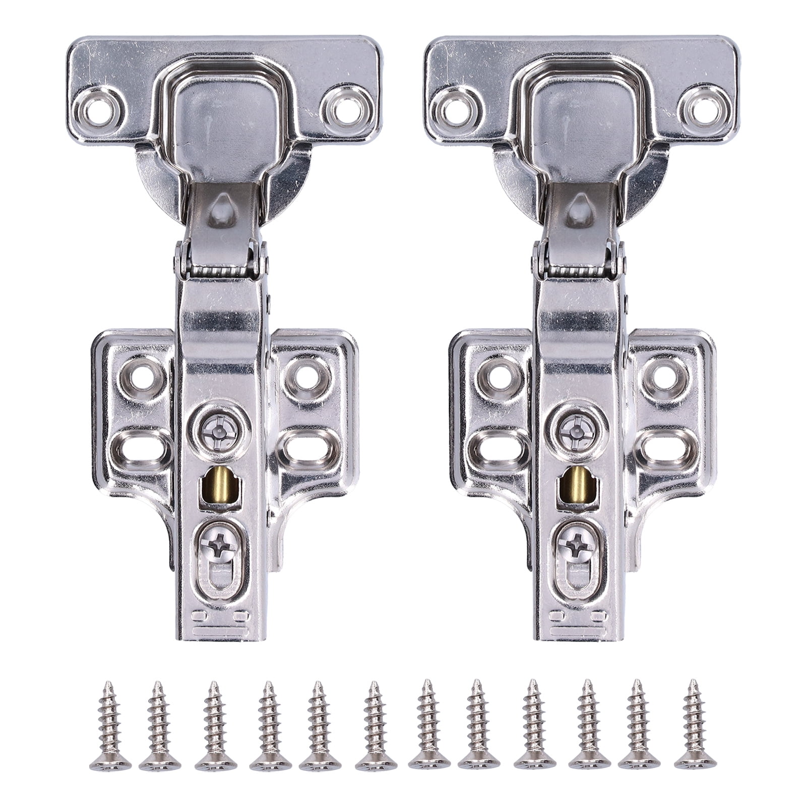 2 Set Door Hinges Stainless Steel Straight Arm Hinge Hardware