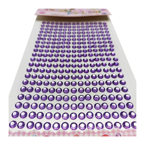 2 Set DIY Rhinestone Stickers Easy to Paste, Twinkle, Self-Adhesive, 5mm Flatback, Scrapbooking Decal for Kids