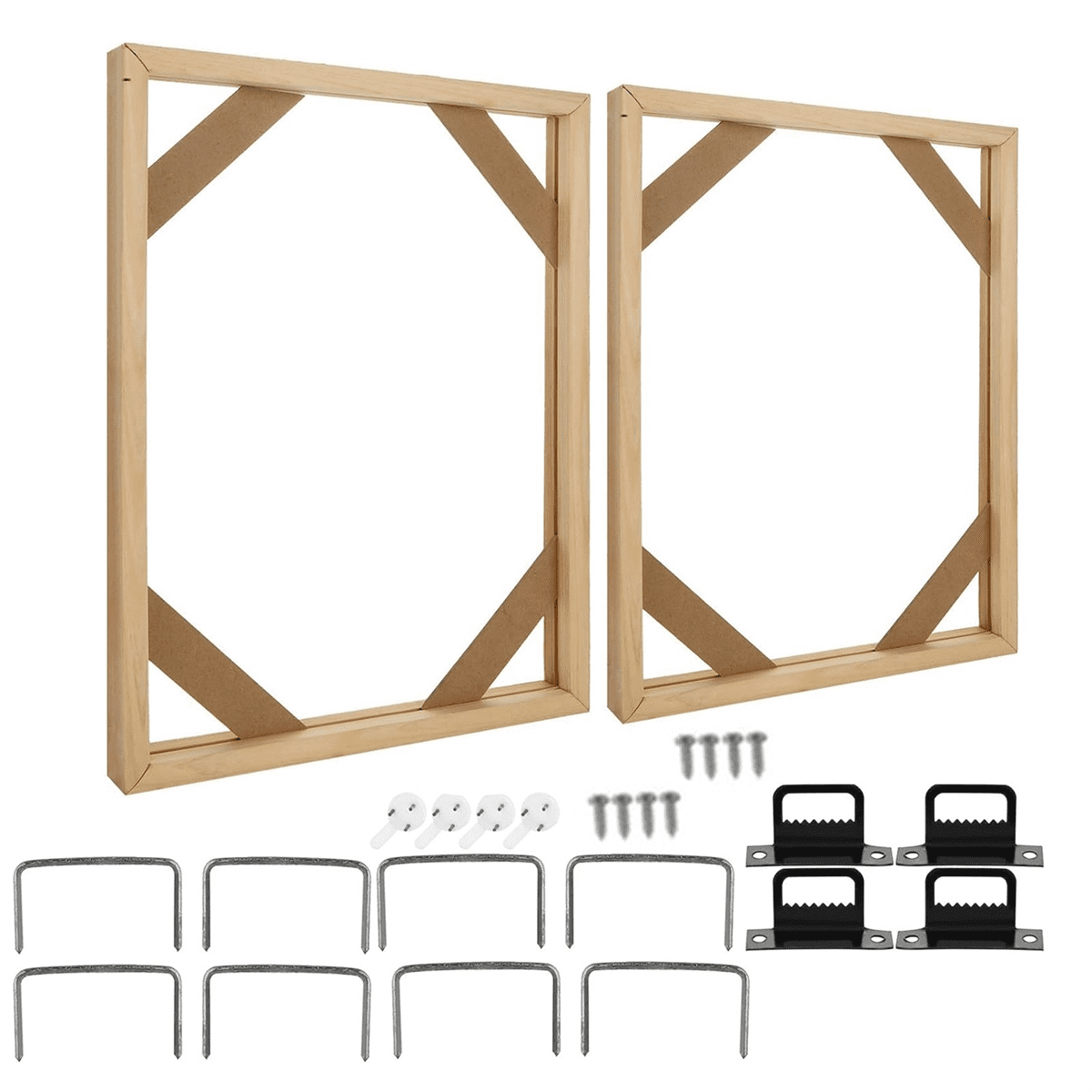 2 Set DIY Solid Wood Canvas Frame Kit, 16X20 Inch Stretcher Bars for