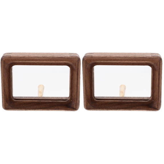 FENGGUIQU Light Brown Walnut Wood Rectangular Photo Frames 2 Sets for Office and Home Use 42.92.1in