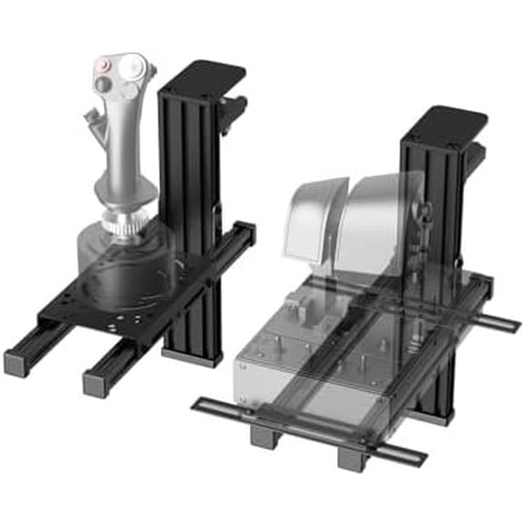 2 Set Desk Mount for Flight Sim Hotas Compatible with  X56/X52/X52 Pro, Thrustmaster Hotas Warthog/T.16000M/T-Flight Hotas 4/X, SimTask Farmstick,Winwing Hotas, VKB, VPC Hotas (Standard)