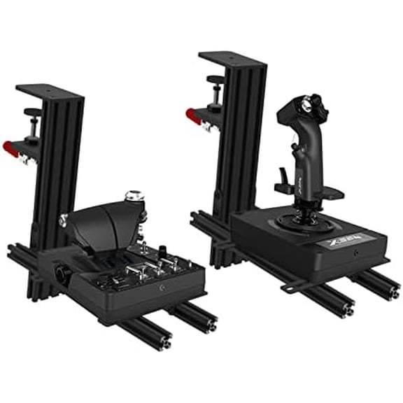 2 Set Desk Mount for Flight Sim  Joystick, Throttle and HOTAS Systems - Compatible With  X56, X52, X52 , Thrustmaster T-Flight HOTAS, T.16000M, TCA