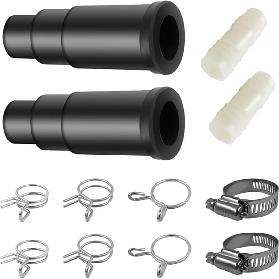 2 Set Dishwasher Connector Kit - Dishwasher Drain Hose Adapter with Inlet Connector, Hose Clamp, and Spring Clamps - Dishwasher Drain Connector Compatible with InSinkErator Garbage Disposals DWC-00