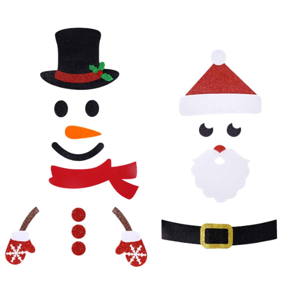 2 Set Felt Christmas Decor for Kids Wall, DIY Ornaments Gift Kit for