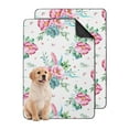 thumbnail image 1 of 2-Set Floral Design Washable Puppy Pads, Medium 24x35 Inch Reusable Dog Training Mats, Non-Slip Potty Pads for Indoor Floor and Crate Protection, 1 of 8