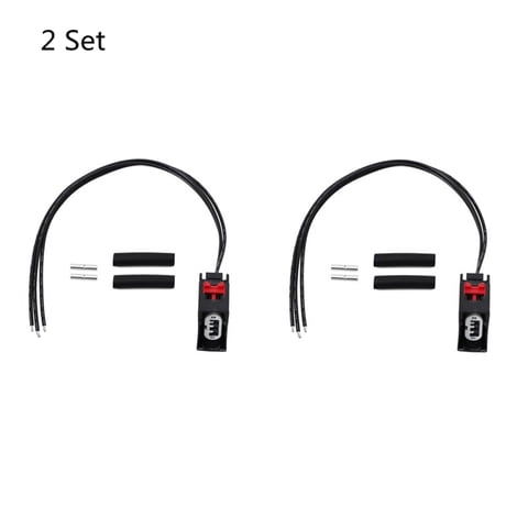 2 Set Front Turn Signal Light Connector Plug Harness For Jeep Wrangler JK 2007-2018