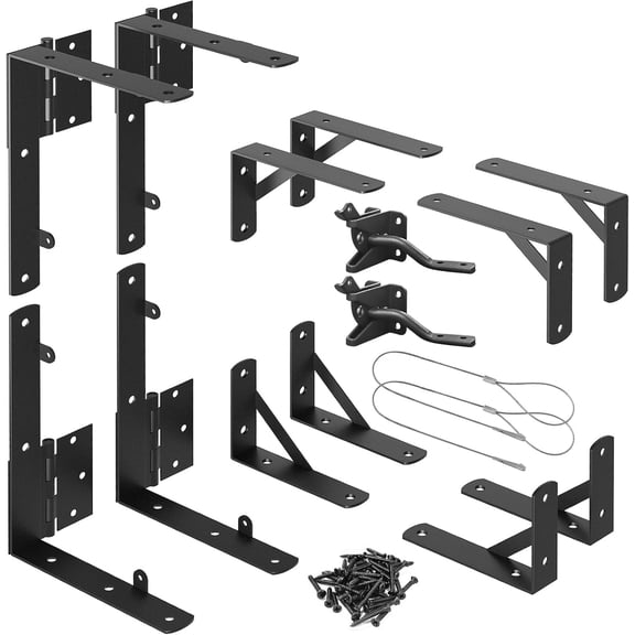 2 Set Gate Frame Fence Kit with Gate Latch,Heavy Duty Anti Sag Gate Kit, Gate Corner Brace Bracket Hardware for Wooden Privacy Fence Gate Garden Wooden Driveway Gates, Shed Doors, Corral