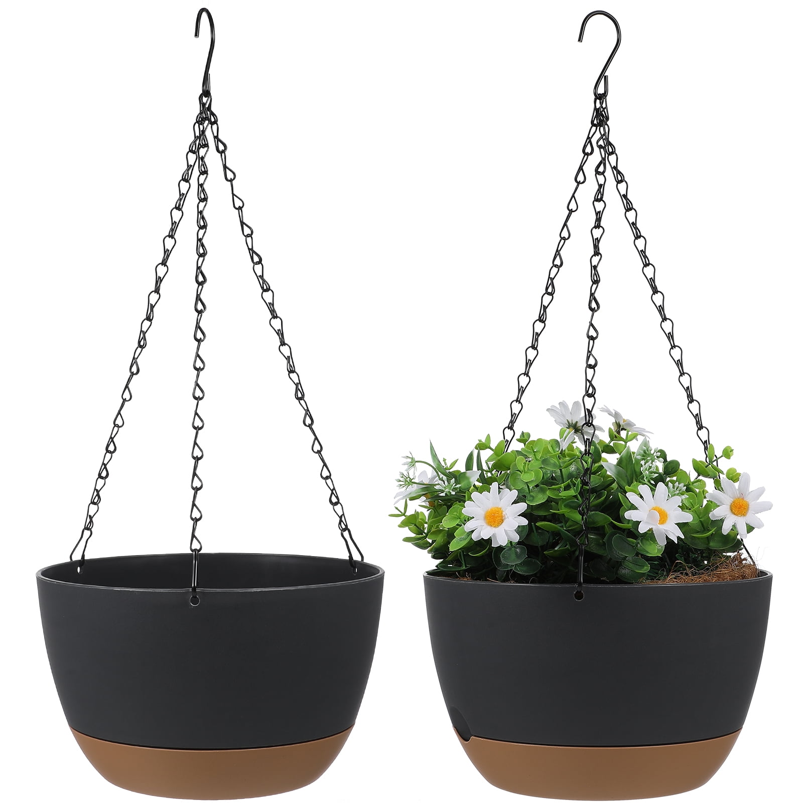 2 Set Hanging Basket Flower Pot Hooks Hanging Pots Hanging Flower Pots ...