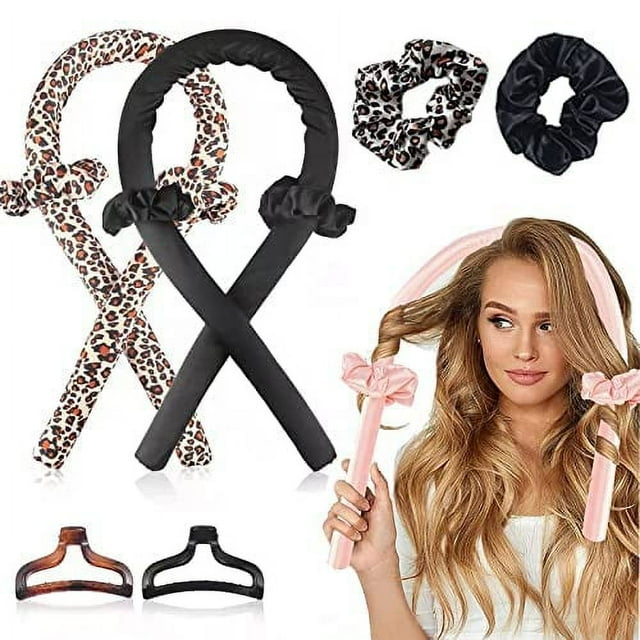 2 Set Heatless Hair Curlers,Hair Curler For Long Hair With Clamps&Hair