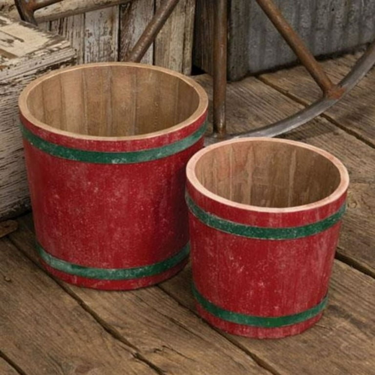 Wooden buckets