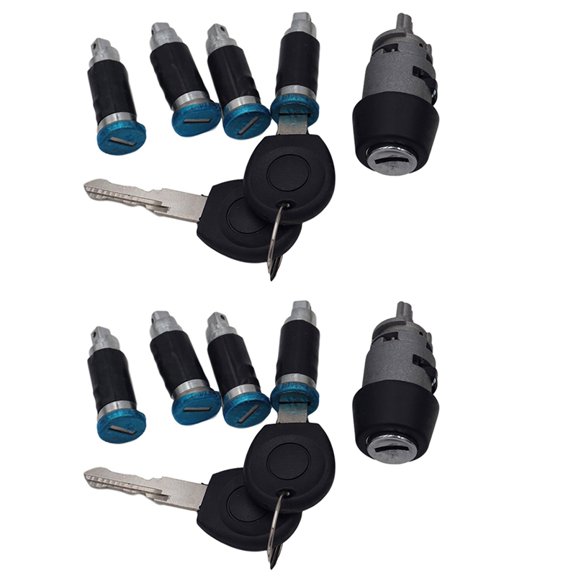 2 Set Ignition Switch 8 Door Lock  4 Keys 701837205 for T4   IV 1990-2003 Transporter Double Barn Doors