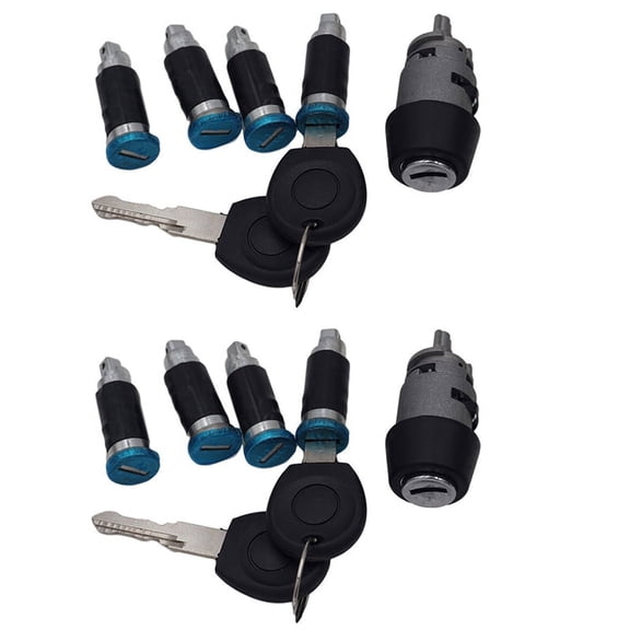 2 Set Ignition Switch 8 Door Lock 4 Keys 701837205 for T4 IV 1990-2003 Transporter Double Barn Doors
