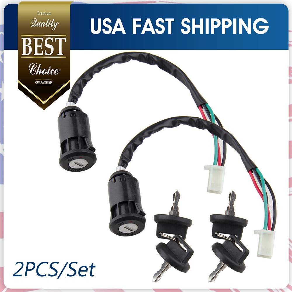 2 Set Ignition Switch Key Fit Chinese Quad ATV 90cc 110cc 125cc 50cc