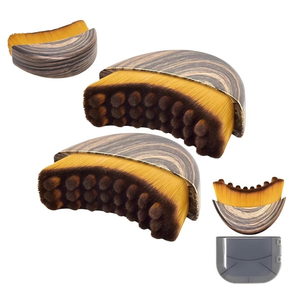 TENGD 2-Piece Lymphatic Contour Face Brush, Soft Bristle Facial Sculpting Tool to Reduce Puffiness and Restore Definition