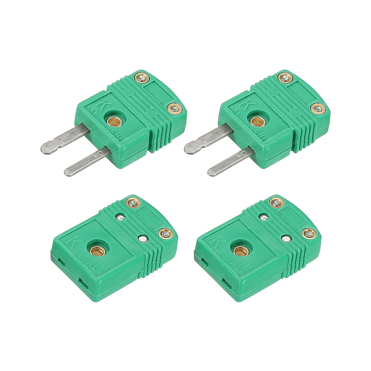 2 Set Mini K Type Thermocouple Wire Connectors Male Female Plug Adapter
