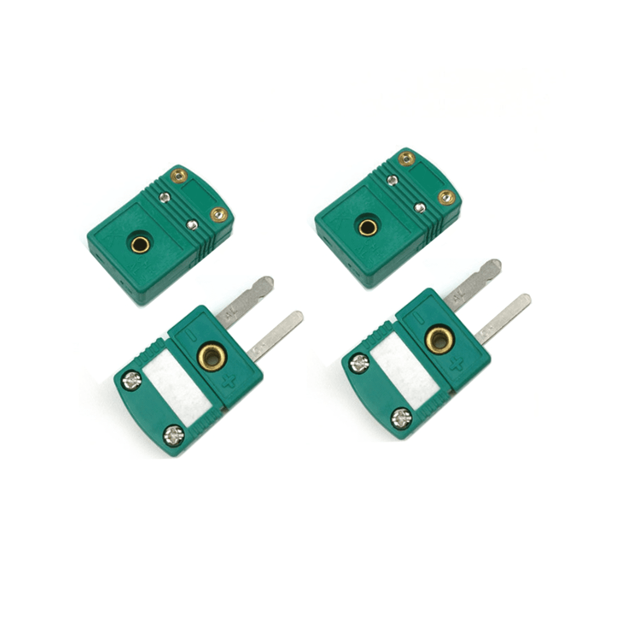 2 Set Mini K Type Thermocouple Wire Connectors Male Female Plug Adapter