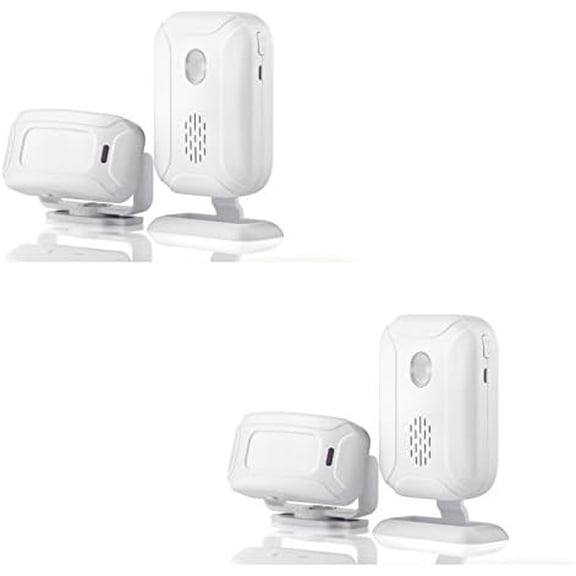 2 Set Motion Sensor Doorbell, Wireless PIR Motion Sensor Detector Security Alarm Chime for Shop Store Office Welcome Doorbell,Mailbox Alert, Caregiver Reminder for Elderly, Visitor Bell