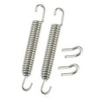 thumbnail image 1 of 2 Set Motorcycles Exhaust Pipe Spring 80mm 3.15" Stainless Steel Exhaust Pipe Spring Hook Silver Tone, 1 of 6