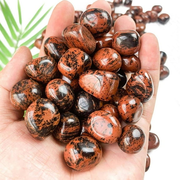 2 Set Natural Obsidian Healing Stones Oval Stones Pocket Palm Stones for Reiki Balancing 15~20mm 50g/set