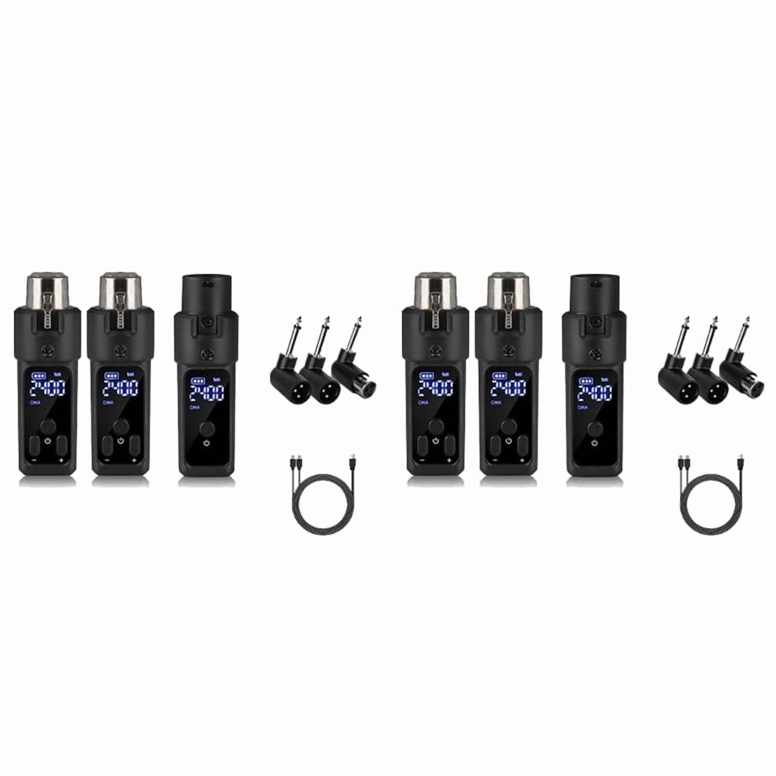 2 Set New 2.4G XLR Adapter System Wireless Microphone Transmitter Receiver for Dynamic Microphone Guitar Audio Mixer