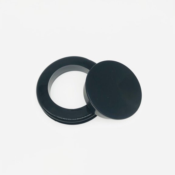 FONDOTIN Black PVC Umbrella Hole Ring and Cap Set for Outdoor Tables, Easy Installation, Durable and Versatile, 2 Pieces