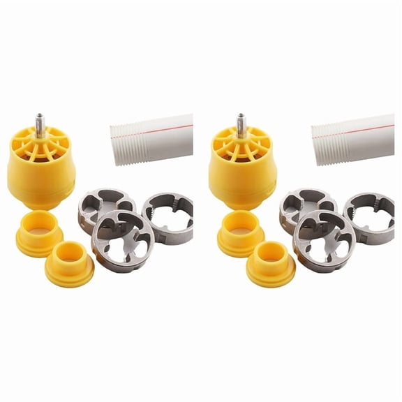 2 Set PVC Thread Maker Tool for Electric Drill,Electric Drill PVC Thread Maker Tool,Pipe Threader Plumbing Tool