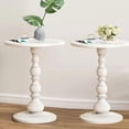 thumbnail image 1 of 2 Set Pedestal Tables White TV Tray Table, Sofa Table, Small Side Table for The Sofa in The Living Room and Bedroom, Bed, Chair, Mini Coffee Table, Headboard Table, 20.47 (H) *13.78 (W), 1 of 9