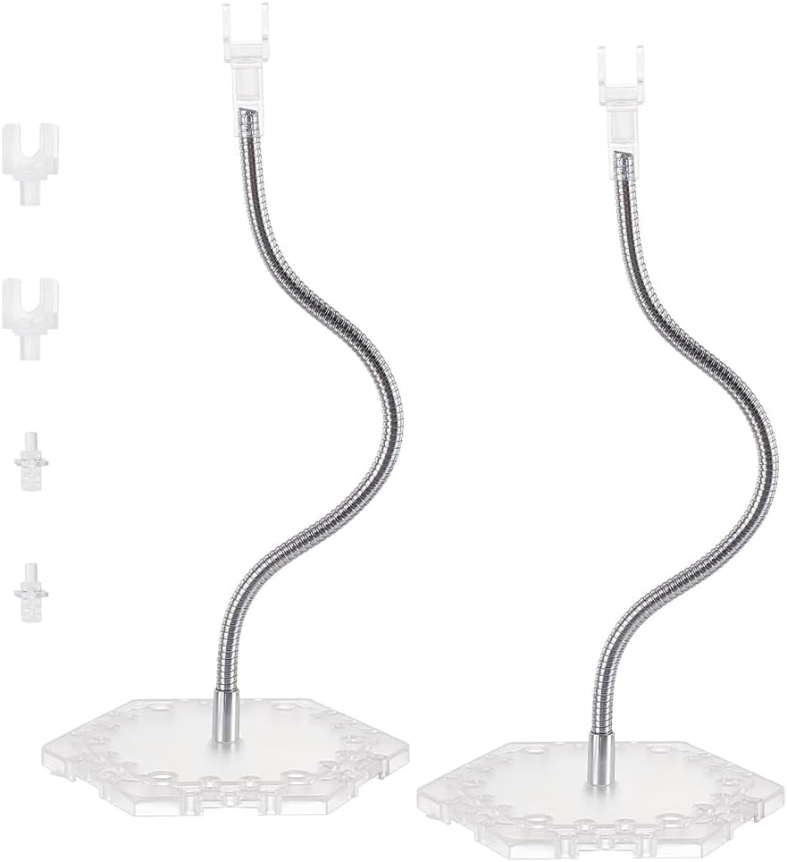 2 Set Plastic Display Stands Sets with Iron Findings for Model Clear 8 ...