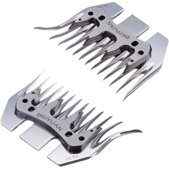 2 Set Professional Stainless Steel Curving Blade For Goat Shearing Sheep Clipper