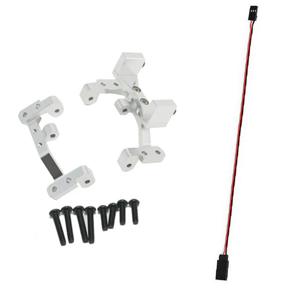 2 Set RC Car Parts: 1 Set 150mm Extension Lead Wire JR Cable & 1 Set Metal Pull Rod Base Axle Up Bracket