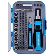 MECHMAX 68-Piece Ratcheting Screwdriver Set - Magnetic Bit Driver Kit with Sockets & Precision Tools in Impact Case, Home & Auto DIY Gift - MM8801