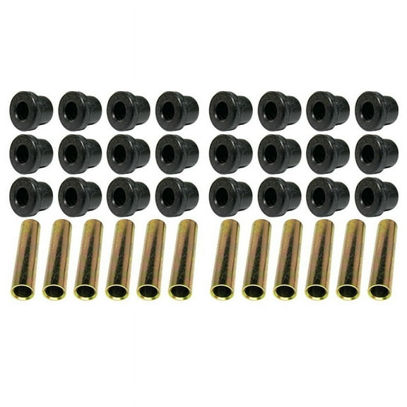 2 Set Rear Leaf Spring for Club Car Gas Electric Golf Cart Bushing and Sleeve Kit, 1015583 1012303 1992 Up,12 * metal tubes 12 * rubber sleeves,As shown in color