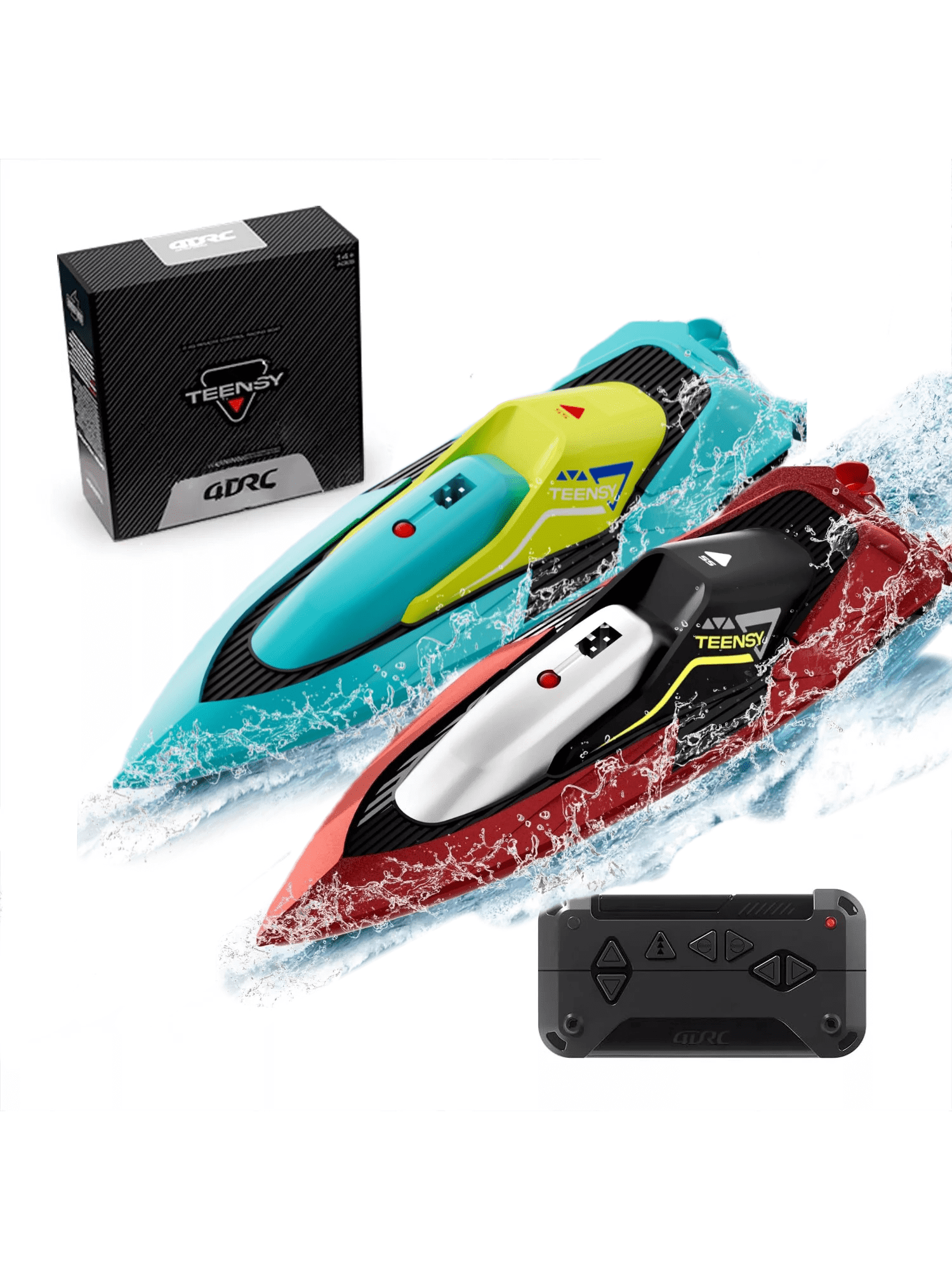 2 Set Remote Control Boat for Swimming Pools and Lakes, 2.4GHz 20+ MPH Racing Boat, Gifts For Boys and Girls